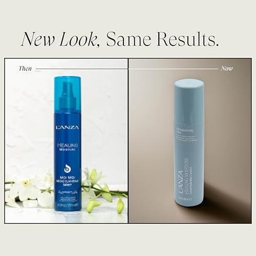 L'anza Healing Moisture Mist Leave-In Conditioner Spray Hydrating Mist Detangles Softens Uv & Heat Protection Adds Shine Fights Humidity Color Safe Strengthening Care Sulfate Free (6.8 Fl Oz)