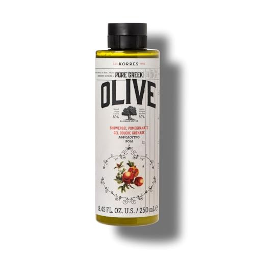 Korres Olive Pomegranate Shower Gel For Women And Men Preserves The Moisture Of The Skin And Gently Cleanses With Extra Virgin Olive Oil Dermatologically Tested And Vegan 250 Ml