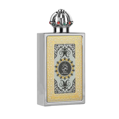 Lattafa Pride King Of Arabia Citrus Fruity Woody Leather Eau De Parfum Spray Long-Lasting Fragrance For Men 3.4 Ounce / 100 Ml