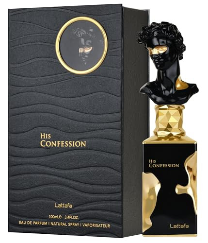 Lattafa His Confession For Men Eau De Parfum Spray 3.4 Ounce / 100 Ml