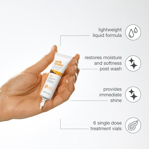 Milk_Shake Moisture & More Hydrating Lotion Vials - Intense Weekly Hydration Treat For Dry Dehydrated Hair | Restores Shine And Moisture | Tropical Scent