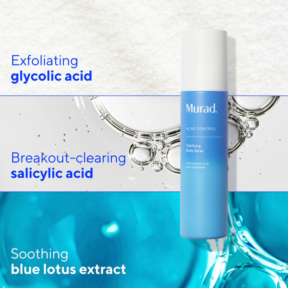 Murad Clarifying Body Spray Salicylic Acid Daily Treat For Bacne Clears And Prevents Body Acne Breakouts Across Back Shoulders Arms & All Over Without Over-Drying Skin