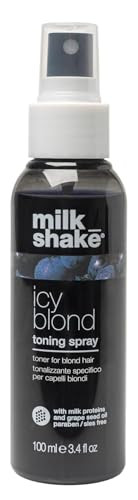 Milk_Shake Icy Blond Toning Spray | Leave-In Toner With Black Pig To Cool Brass And Refresh Icy Tones In Platinum Blonde Hair | Adds Softness Shine And Detangling | 3.4 Fl Oz