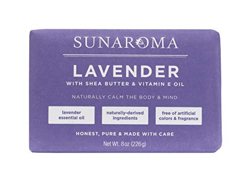 Sunaroma Lavender W/Shea Butter & Vitamin E Oil Soap (Pack Of 1)