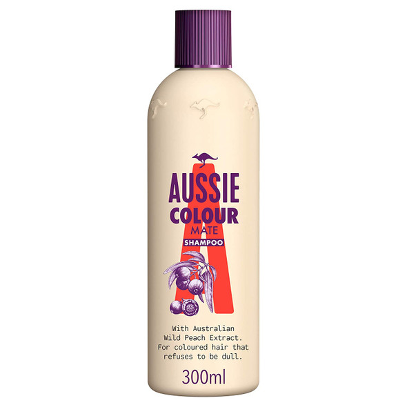 Aussie Colour Mate Shampoo, Colour Safe Shampoo for Coloured Hair That Refuses To Be Dull, 300 Ml