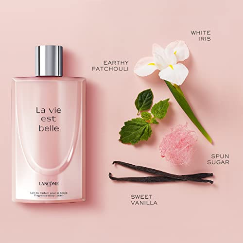 Lanc Me La Vie Est Belle Scented Body Lotion - Smoothes Illuminates & Hydrates Skin - With Iris Patchouli Vanilla & Spun Sugar - 6.7 Fl Oz