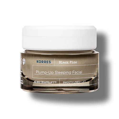 Korres Black Pine 4D Bio-Shapelift Plumping Night Cream Firming Face Moisturizer For Women & Men Overnight Hydration Cream For Smoother-Looking Skin Vegan Skincare Dermatologist-Tested 1.35 Fl Oz