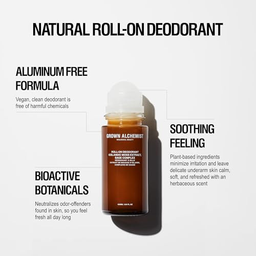 Grown Alchemist Roll-On Deodorant Natural Aluminum Free Icelandic Moss Extract & Sage Complex 1.69 Ounce (50Ml)