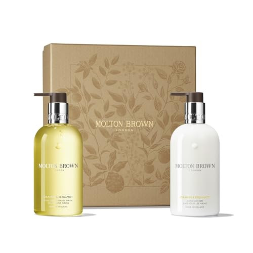 Molton Brown Orange & Bergamot Hand Care Collection - Fine Liquid Hand Wash & Lotion 2 X 10 Fl. Oz. Luxury Scented Set For Women Mothers Day