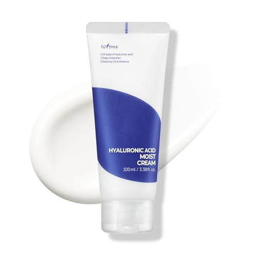 Isntree Hyaluronic Acid Moist Cream | Korean Face Moisturizer With Hyaluronic Acid | Deep Hydration Fragrance-Free Moisturizer For Dry Skin 3.38 Fl Oz