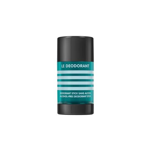 Jean Paul Gaultier Le Male Alcohol Free Deodorant Stick - Long Lasting Cologne Scented Protection For Men With Fresh Mint Lavender & Vanilla - Men's Deodorant Stick 2.6 Oz