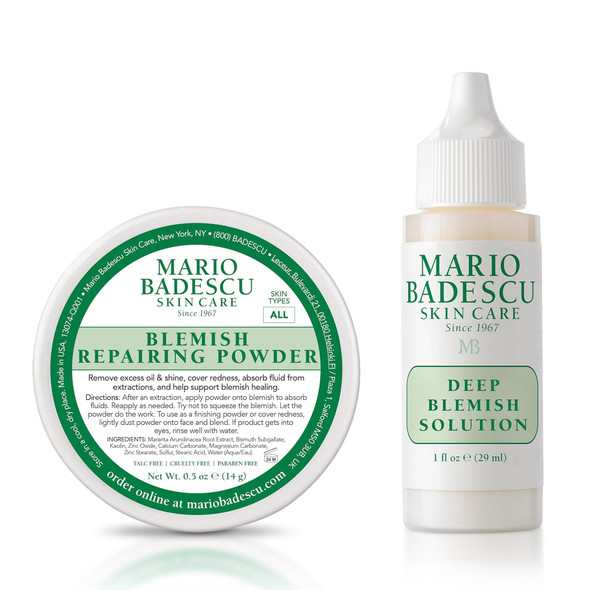 Mario Badescu Deep Blemish Solution Spot Treat For Face With Potent Zinc Oxide Niacinamide And B Vitamins Overnight Treat Serum That Targets Large Blemishes Under The Skin