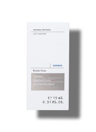 Korres Black Pine Firming Eye Rescue Balm For Puffiness & Dark Circles With Black Pine Extract & Natural Peptides Locks In Moisture 0.51 Fl Oz