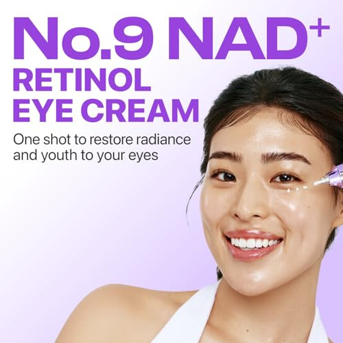 Numbuzin No.9 Nad+ Retinol Eye Cream Depuffing & Firming Eye Serum For Dark Circles Wrinkles & Fine Lines Peptides & Niacinamide For Glow & For Plumping Care 0.33 Fl Oz