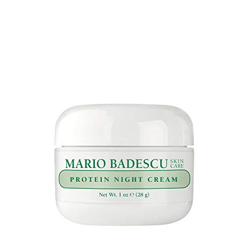 Mario Badescu Protein Night Cream For Dry And Sensitive Skin Anti Aging Face Cream With Peptides Collagen & Vitamins A & E Reduces Wrinkles Face Moisturizer For Women And Men 1 Oz