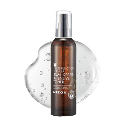 Mizon Snail Repair Intensive Toner With Snail Mucin Hyaluronic Acid Adenosine Centella Asiatica Moisturizer Fine Line Treat Safe Formula Korean Skincare (3.38 Fl Oz)