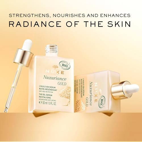 Nuxe Nuxuriance Gold Nutra-Revitalising Oil-Serum Age-Defying Hydration And Nourish With Rice Extract And Botanical Oils Illuminates Firms Aging Skin 1 Fl Oz