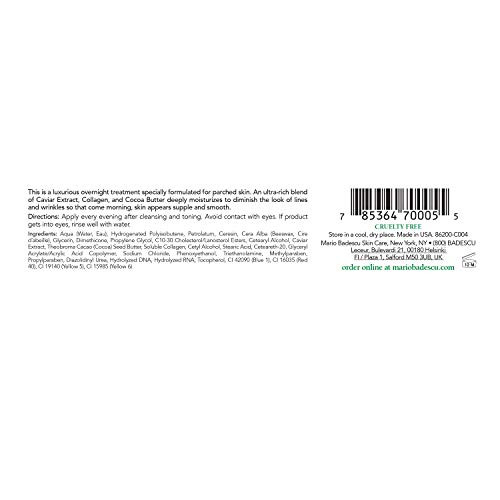 Mario Badescu Caviar Night Cream For Women Anti Aging Ultra-Rich Face Cream Formulated With Revitalizing Caviar Extract & Smoothing Elastin Ideal For Dry Or Sensitive Skin 1 Oz