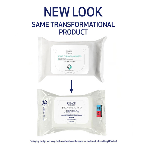 Suzanobagimd On The Go Cleansing Wipes For Oily Or Acne Prone Skin 25 Count