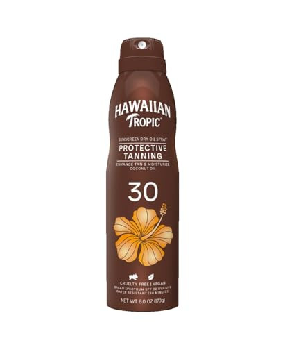 Hawaiian Tropic Dry Oil Clear Spray Sunscreen Spf 30 5.2 Oz (Pack Of 3)