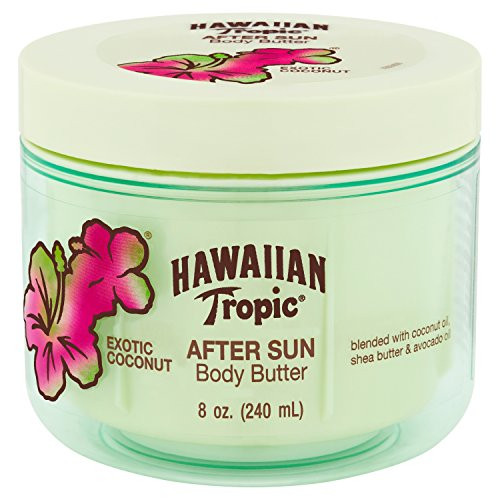 Hawaiian Tropic After Sun Body Butter With Coconut Oil 8Oz And Schick Hydro Silk Dermaplaning Tool With Precision Cover 3Ct Bundle