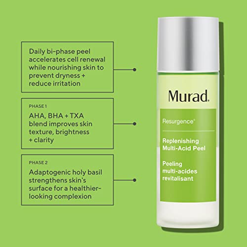 Murad Replenishing Multi-Acid Peel - Resurgence Aha/Bha Salicylic And Glycolic Acid Peel - Skin Renewing Face Peel - Daily Facial Peel Skin Care Treat 3.3 Fl Oz