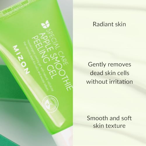 Mizon Apple Smoothie Peeling Gel For Smooth Glowing Skin Deep Cleansing And Gentle Exfoliation With Natural Elasticity For Face (120Ml 4.1 Fl Oz)