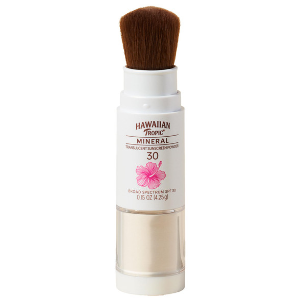 Hawaiian Tropic Mineral Powder Sunscreen Brush Spf 30 Spf Powder Sunscreen For Face Brush On Sunscreen Powder For Face Translucent Powder Spf 30 Hawaiian Tropic Sunscreen Powder 0.15 Oz