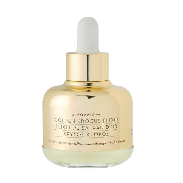 Korres Golden Krocus Anti-Aging Face Serum With Greek Saffron Lightweight Skincare Treat For Radiance Hydration & Firmness Fine Line & Wrinkle Serum For Women & Men Clean Beauty 1 Fl Oz