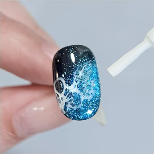 Gaoy White Blooming Wave Nail Gel Effortless Spreading Effect For Realistic Ocean Wave Design Use With Gel Polish For Nail Art Diy 16Ml