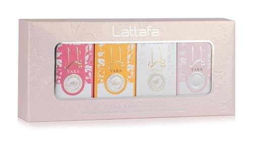 Lattafa Yara Collection 4 Eau De Parfum Set For Women (Yara Yara Moi Yara Tous Yara Candy) 5 Ml