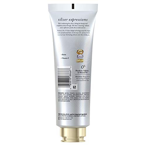 Pantene Silver Expressions Moisturizing Sulfate Conditioner For Gray/Silverwhite Dyed And Color Treated Hair 8 Fl Oz