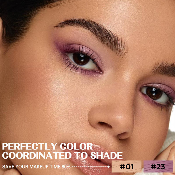 Focallure No Crease Eyeshadow StickShimmer And Matte Cream Eyeshadow Pencil CrayonLong Lasting Waterproof Eye Brightener Stick With Blending BrushSunset Orbit 2Pcs