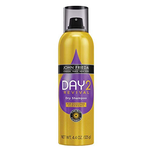 John Frieda Day 2 Revival Dry Shampoo Refurbish Hair Without Washing Remove Unwanted Oils Texturizing Spray 4.4 Ounces