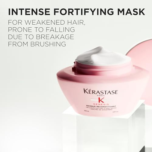K Rastase Kerastase Genesis Hair Mask Anti-Breakage & Strengthening For Weak Or Damaged Hair Nourishes Detangles And Hydrates Hair For Weakened Hair Masque Reconstituant 6.8 Fl Oz
