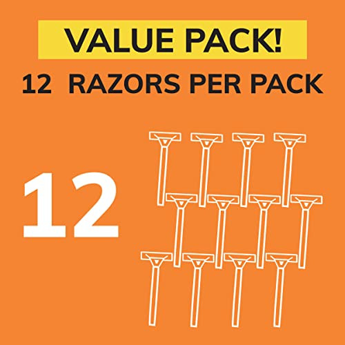 Bic Sensitive 3 Disposable Razors For Men With 3 Blades For Sensitive Skin Value Pack Of Shaving Razors 12 Count