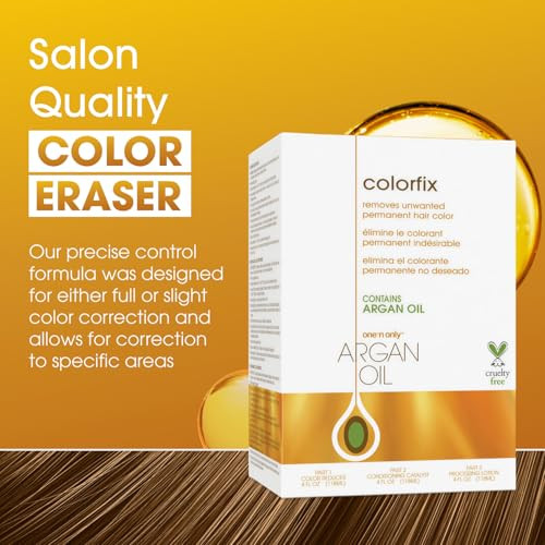 Onen Only Colorfix Hair Color Remover Kit - Professional Hair Dye Remover With Argan Oil - Provides Targeted Color Correction For All Types - Cruelty Formula (1 Kit)