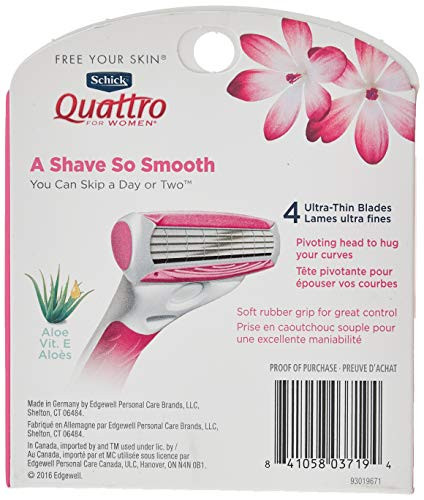 Schick Hydro Silk Schick Quattro For Women Razor Refill Cartridges 8 Cartridges