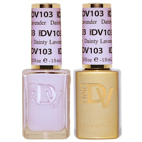 Daisy Dnd Dnd Gel Polish Set Coquette Collection Uv/Led Gel Polish And Air Dry Nail Lacquer Matching Chip- Polish Duo 103 Dainty Lavender 0.5 Fl Oz