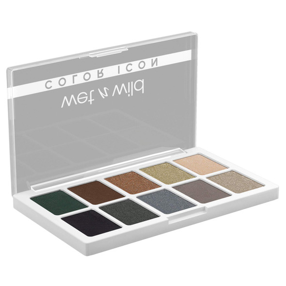 Wet N Wild Color Icon 10-Pan Eyeshadow Makeup Palette Blue Lights Off Long Lasting Shimmer Metallic Glittery Matte Rich Smooth Pigment Cruelty