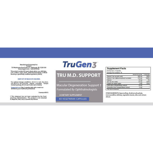 TRU M.D. Support 60 caps by TruGen3