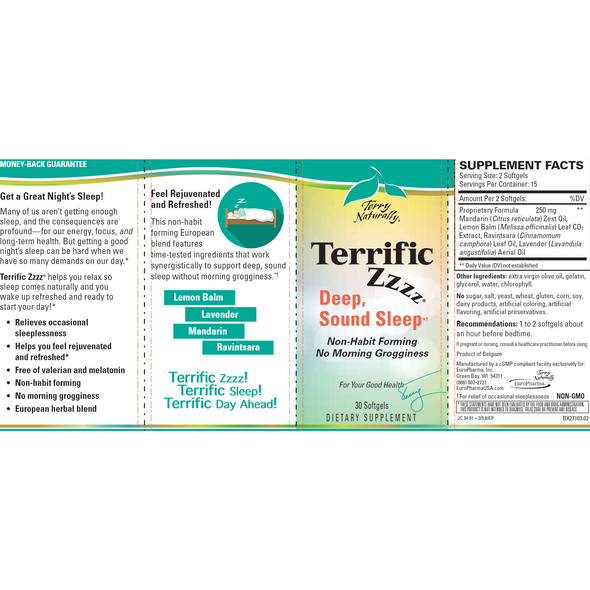 Terrific Zzzz 30 softgels by Terry Naturally