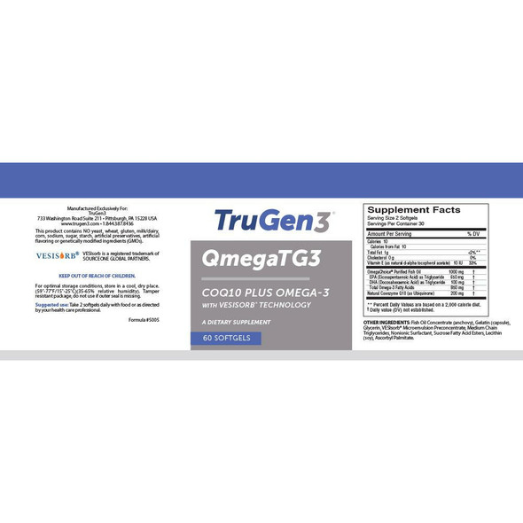 Qmega-TG3 60 softgels by TruGen3