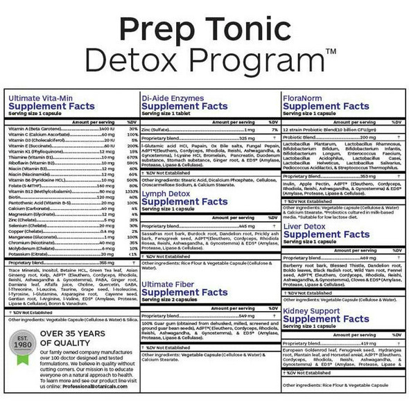 Prep Tonic Detox 30 packets by Professional Botanicals