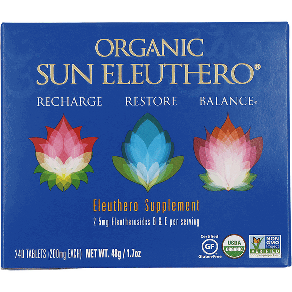 Organic Sun Eleuthero 240 tabs by Sun Chlorella