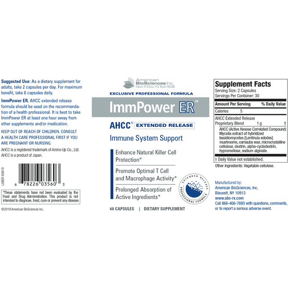 ImmPower ER AHCC 60 caps by American BioSciences