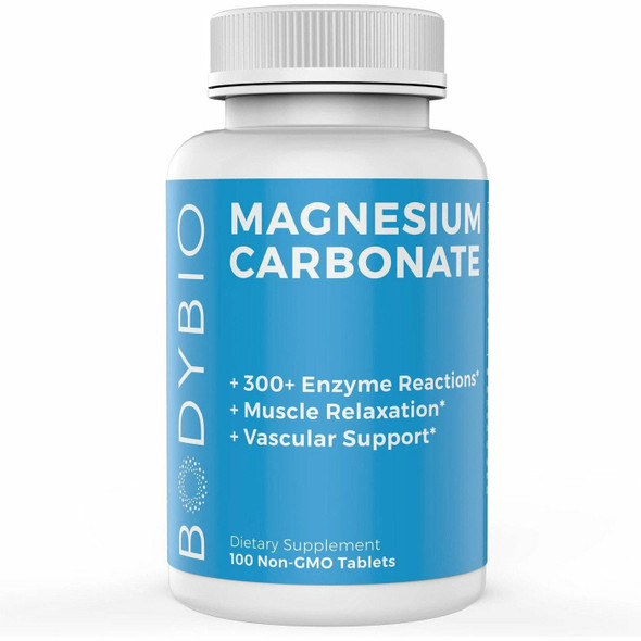 Magnesium Carbonate 135 mg 100 tabs by BodyBio DISCONTINUED
