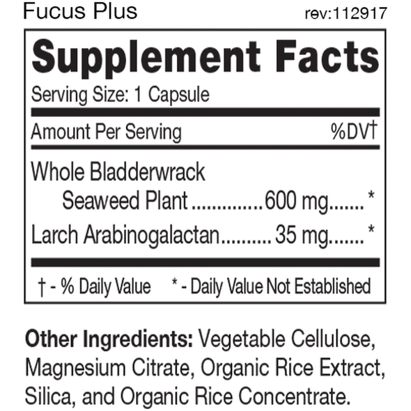 Fucus Plus 60 caps by DAdamo Personalized Nutrition