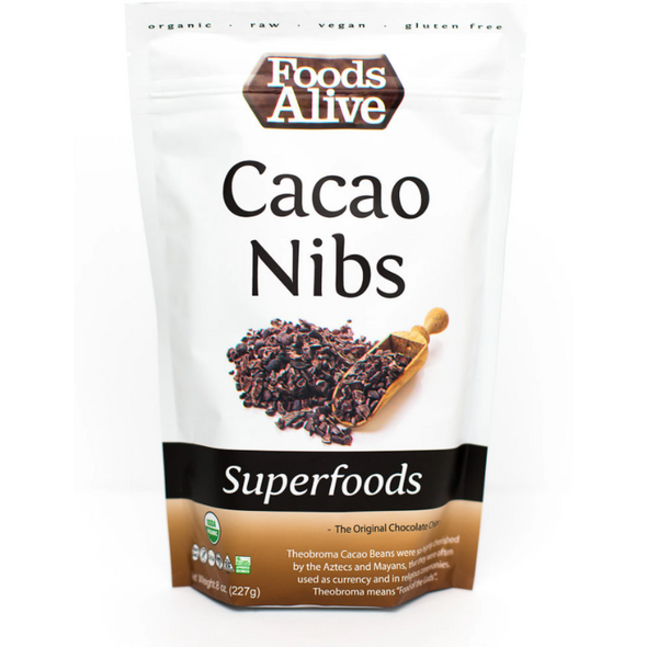 Organic Cacao Nibs 8 oz by Foods Alive