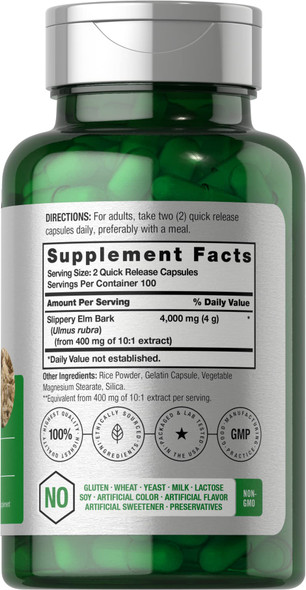 Horbaach Slippery Elm Bark Capsules